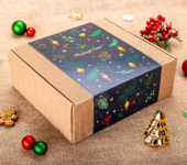 2 duże miody w pudełku na Boże Narodzenie