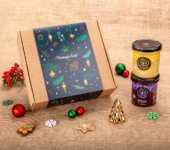 2 miody w pudełku na Boże Narodzenie