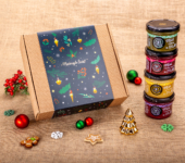 4 miodki w pudełku na Boże Narodzenie