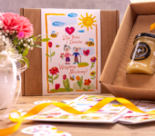 2 miody w pudełku na Dzień Babci i Dziadka