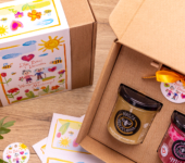 2 miody w pudełku na Dzień Babci i Dziadka