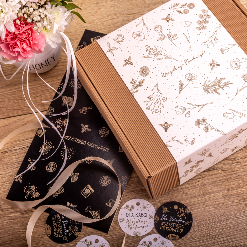 2 miody w pudełku na Dzień Babci lub Dziadka z 1 znakiem zodiaku