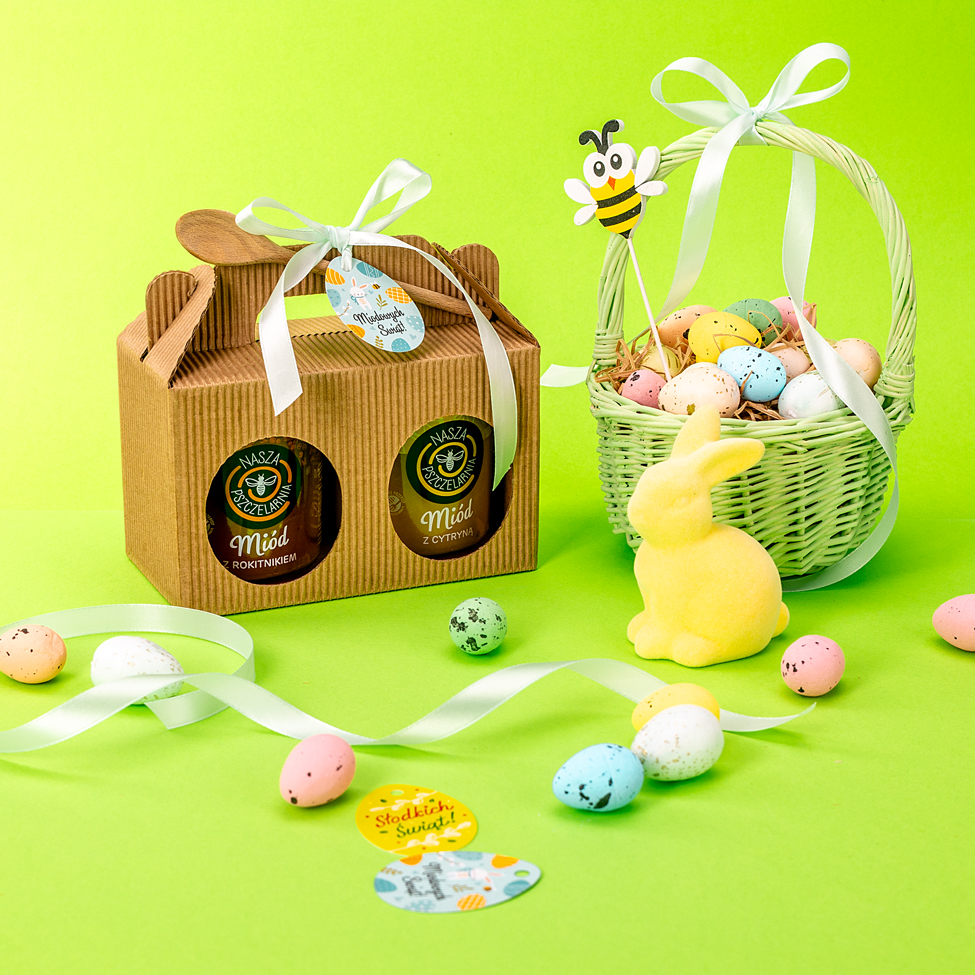 2 miody w kartoniku na Wielkanoc