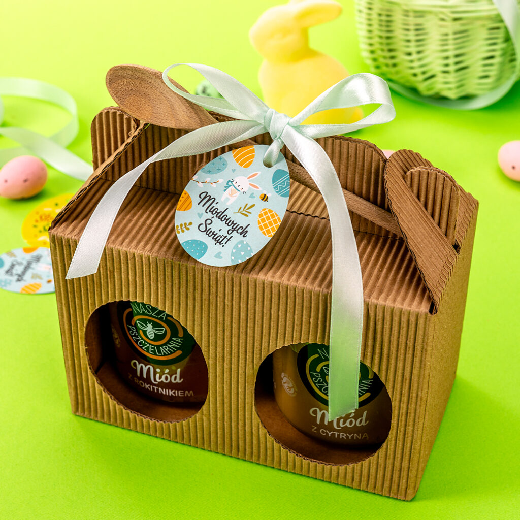 2 miody w kartoniku na Wielkanoc