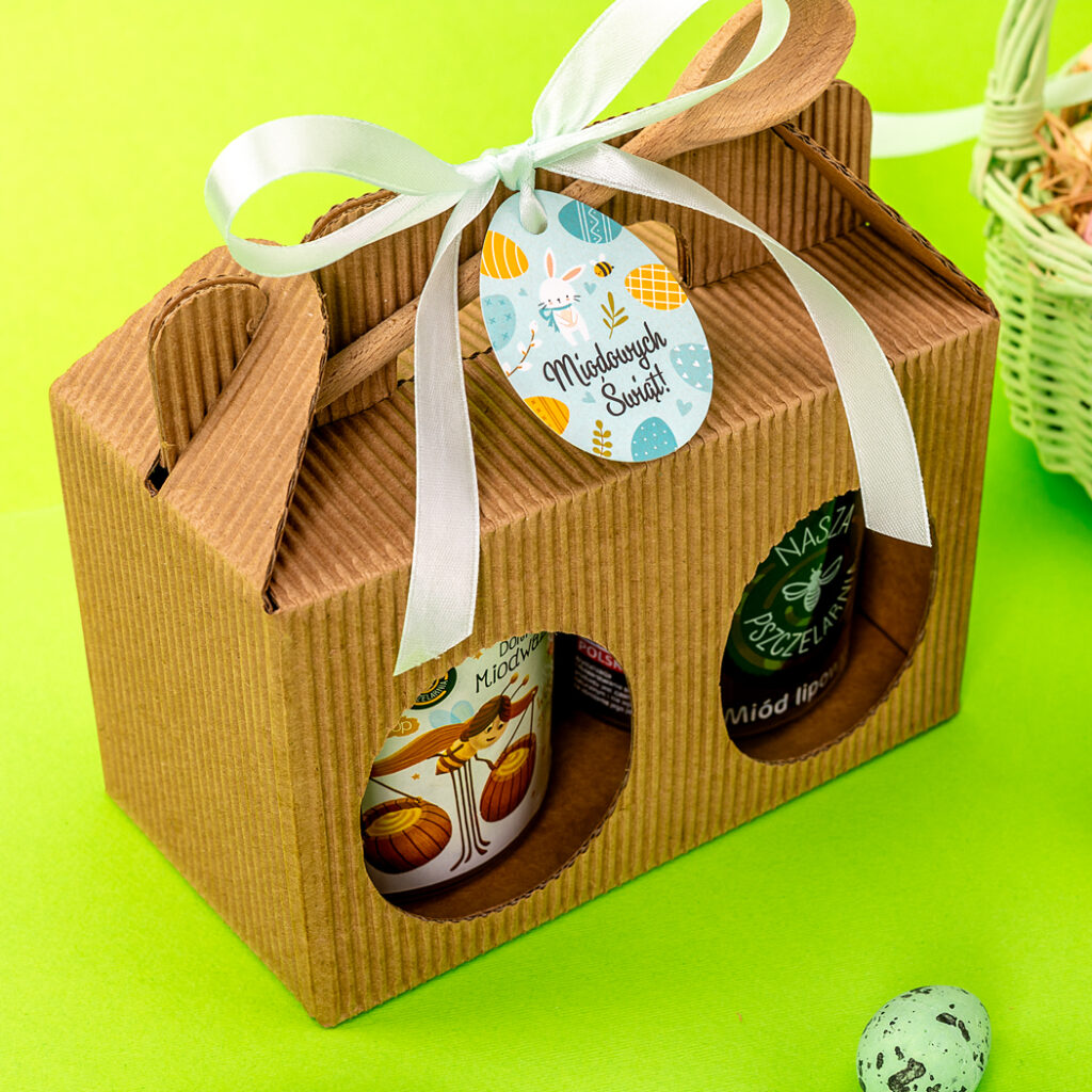 2 miody w kartoniku na Wielkanoc z 1 znakiem zodiaku