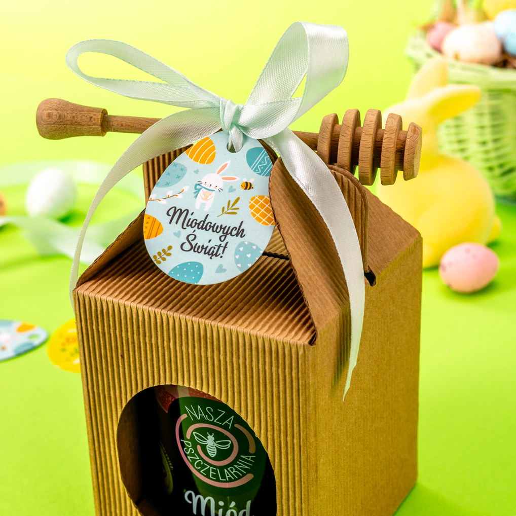 1 miód w kartoniku na Wielkanoc