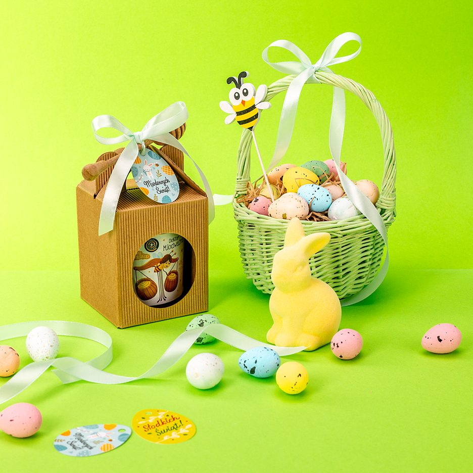 1 miód w kartoniku na Wielkanoc z 1 znakiem zodiaku