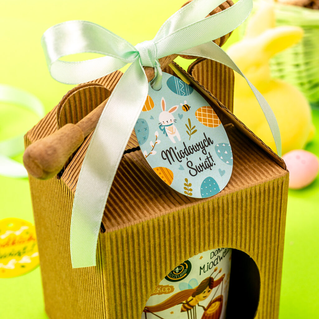 1 miód w kartoniku na Wielkanoc z 1 znakiem zodiaku