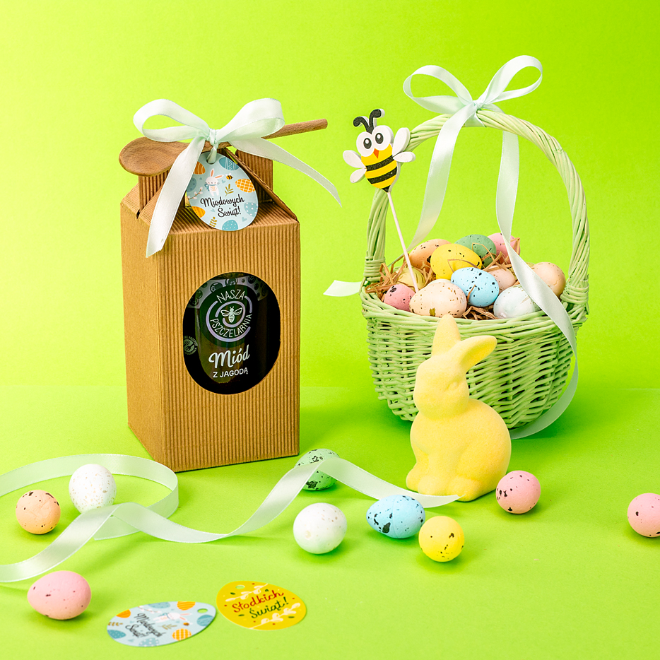 1 duży miód w kartoniku na Wielkanoc