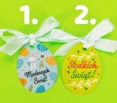 2 miodki w kartoniku na Wielkanoc