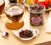 Herbata zielona Gunpowder z maliną – Herbatki Królowej Matki