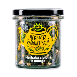 Herbata zielona Gunpowder z mango – Herbatki Królowej Matki